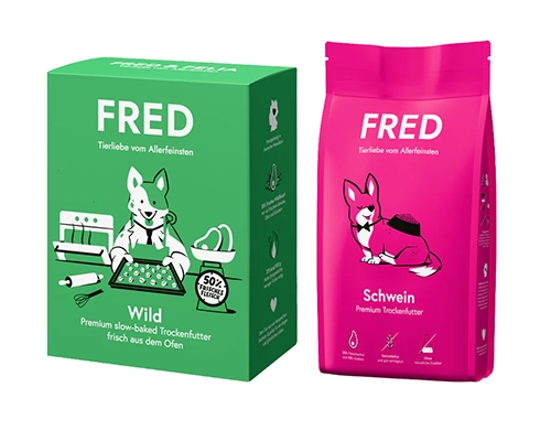 FRED Trockenfutter für Hunde, allergikergeeignete Sorten Wild und Schwein